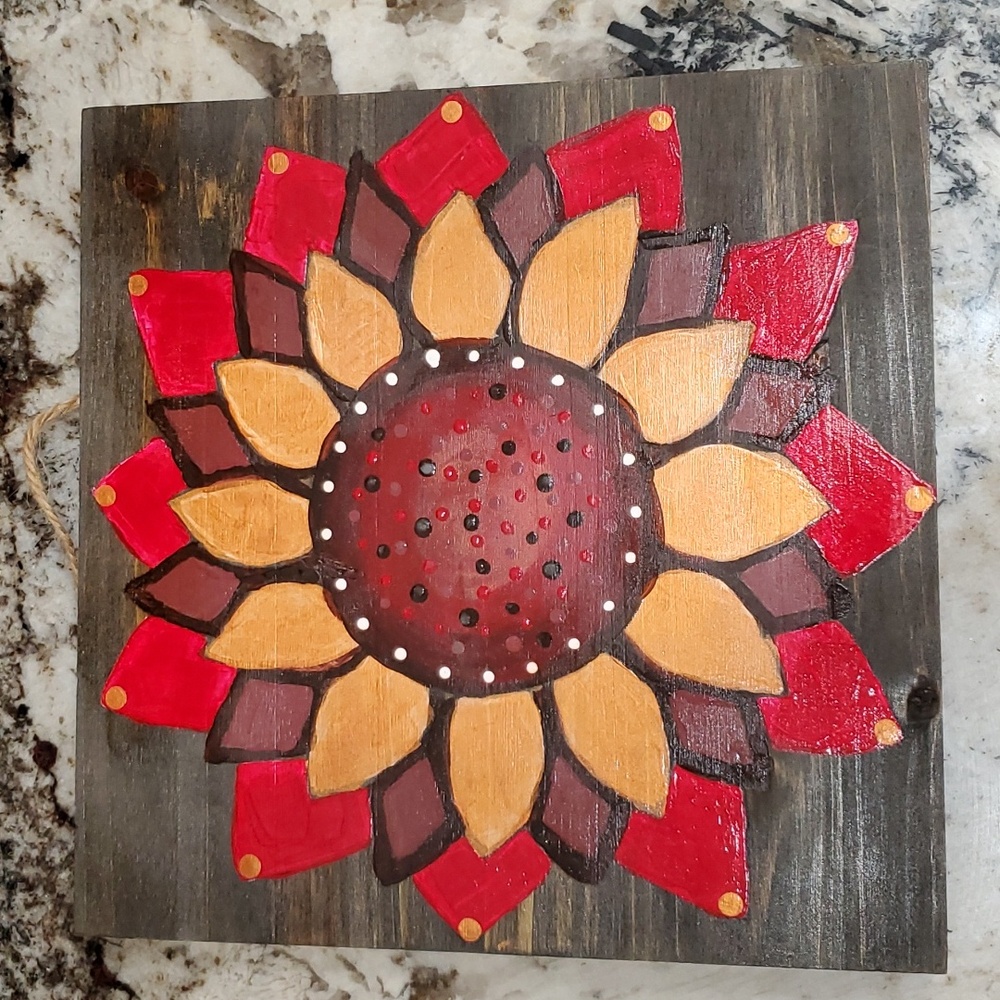 NWT Hand Painted Wall Flower